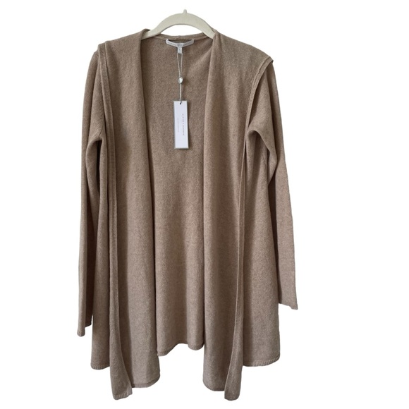 Alpine Cashmere Casual Hoodie Oatmeal Size Small Luxury Minimalist Neutral - Picture 7 of 7